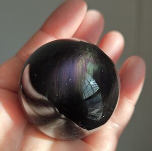 Rainbow Obsidian Sphere